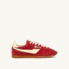 Sneaker Windspin aus Wildleder und Leder in den Farben Imperial Red und Rutabaga