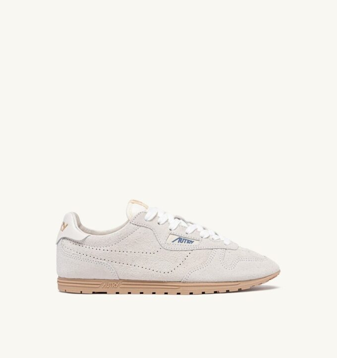 Sneaker Windspin in cremeweißem Wildleder