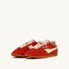 Sneaker Windspin in Wildleder und Leder, Farbe Papagei und Rübe