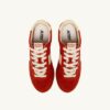 Sneaker Windspin in Wildleder und Leder, Farbe Papagei und Rübe
