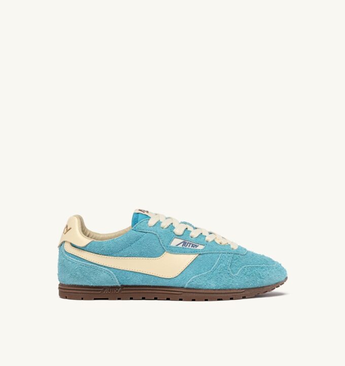 Sneaker Windspin in Wildleder und Leder, Farben Kyoto und Rübenblätter