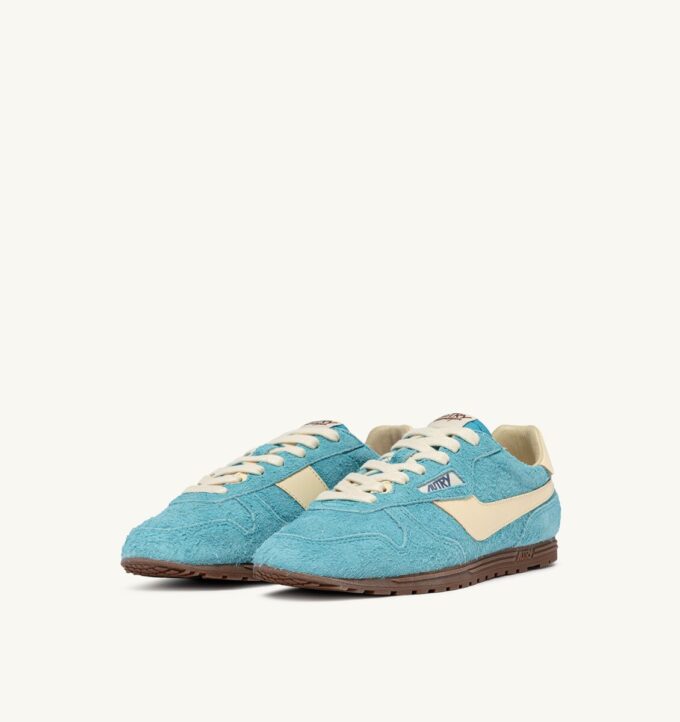 Sneaker Windspin in Wildleder und Leder, Farben Kyoto und Rübenblätter