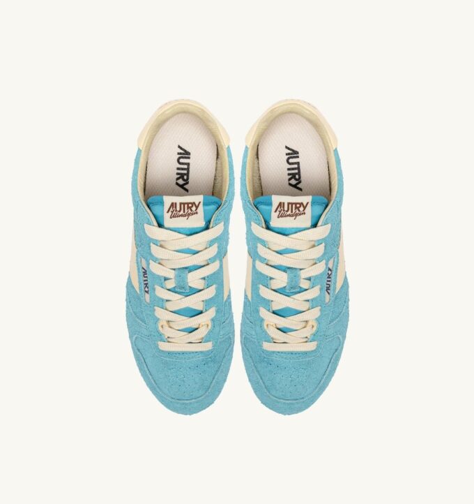 Sneaker Windspin in Wildleder und Leder, Farben Kyoto und Rübenblätter