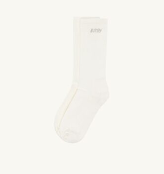 Socken aus Baumwollfrottee mit Lurex-Logo