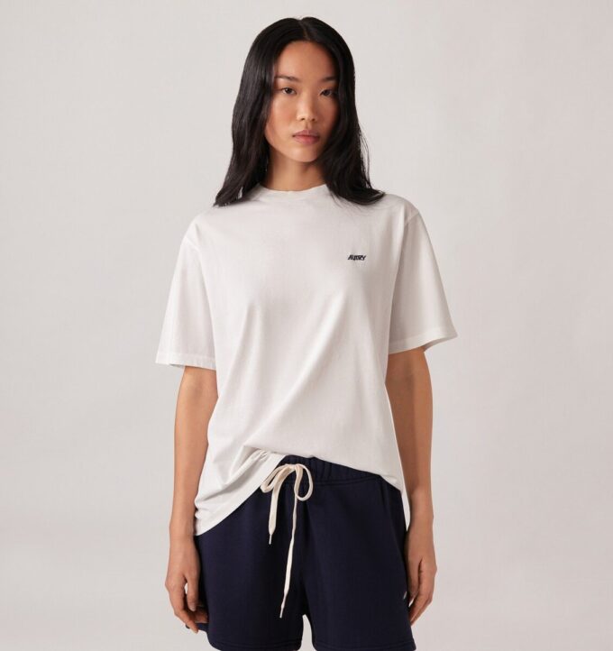 T-Shirt mit gesticktem Autry-Logo für Damen T-Shirt mit gesticktem Autry-Logo für Damen