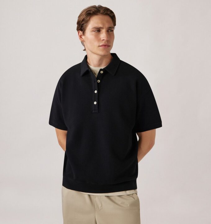 TONAL LOGO WAFFE POLO MAN