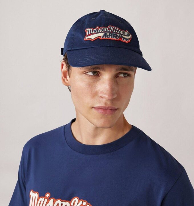 Unisex-Baseballkappe von Autry mit dem Logo „Maison Kitsuné“.