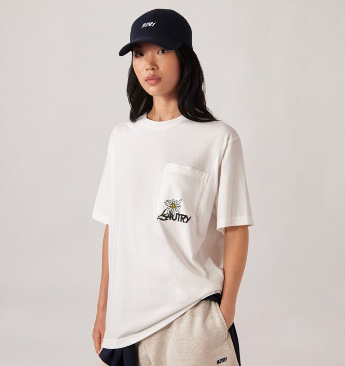 UNISEX EDELWEISS T-SHIRT MIT TASCHE UND GRAFIK