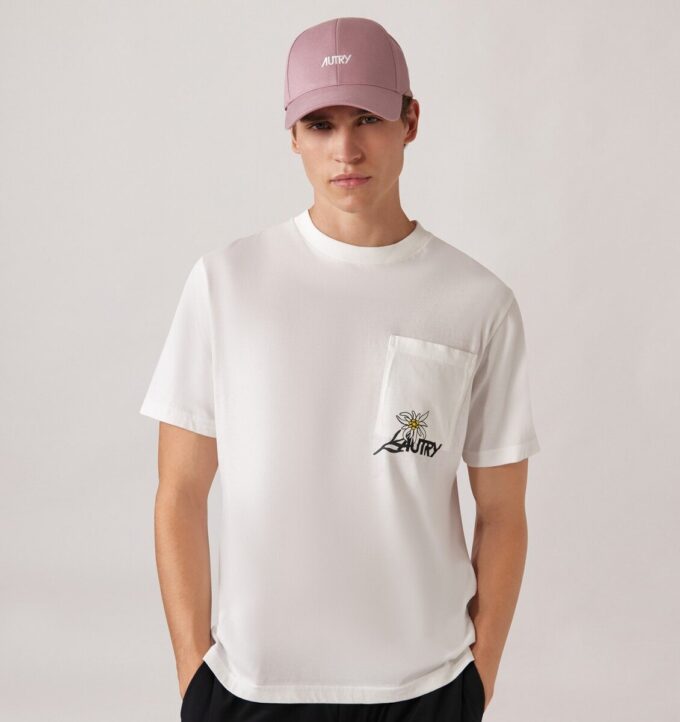UNISEX EDELWEISS T-SHIRT MIT TASCHE UND GRAFIK