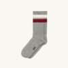 Unisex-Socke mit gestreiftem Jacquard-Logo