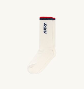 Unisex-Socke mit gestreiftem Jacquard-Logo