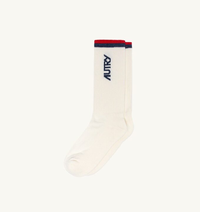 Unisex-Socke mit gestreiftem Jacquard-Logo Unisex-Socke mit gestreiftem Jacquard-Logo
