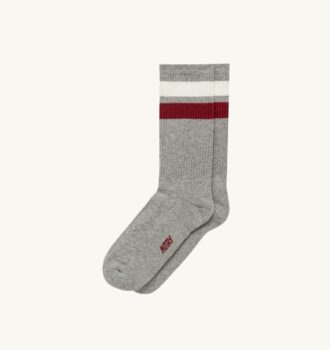 Unisex-Socke mit gestreiftem Jacquard-Logo
