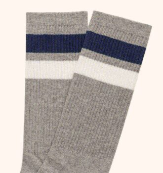 Unisex-Socke mit gestreiftem Jacquard-Logo