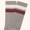 Unisex-Socke mit gestreiftem Jacquard-Logo