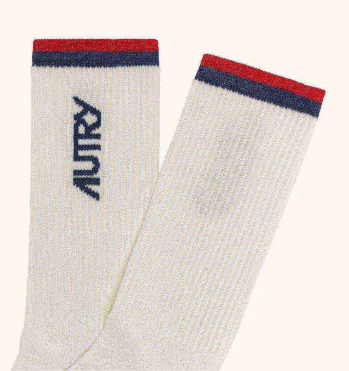 Unisex-Socke mit gestreiftem Jacquard-Logo Unisex-Socke mit gestreiftem Jacquard-Logo