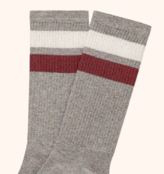 Unisex-Socke mit gestreiftem Jacquard-Logo