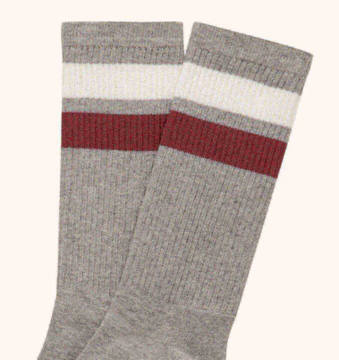 Unisex-Socke mit gestreiftem Jacquard-Logo