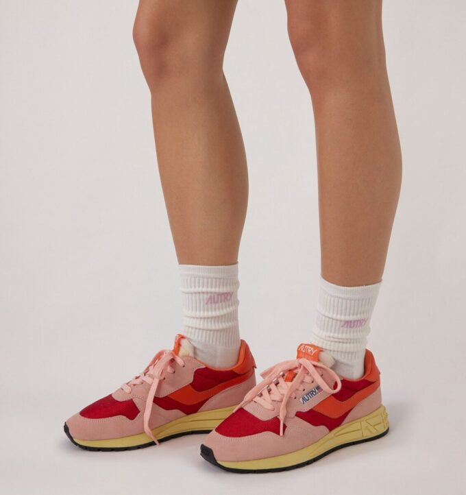 REELWIND LOW SNEAKER IN BLOSSOM UND MOLTEN LAVA WILDLEDER UND MESH