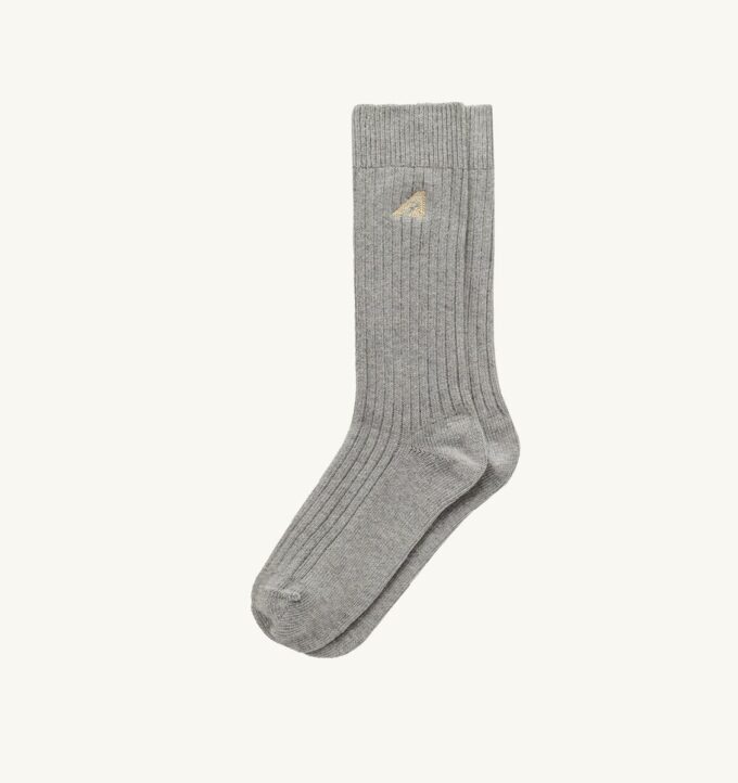 Unisex-Socke mit Rippenmuster und gesticktem Logo