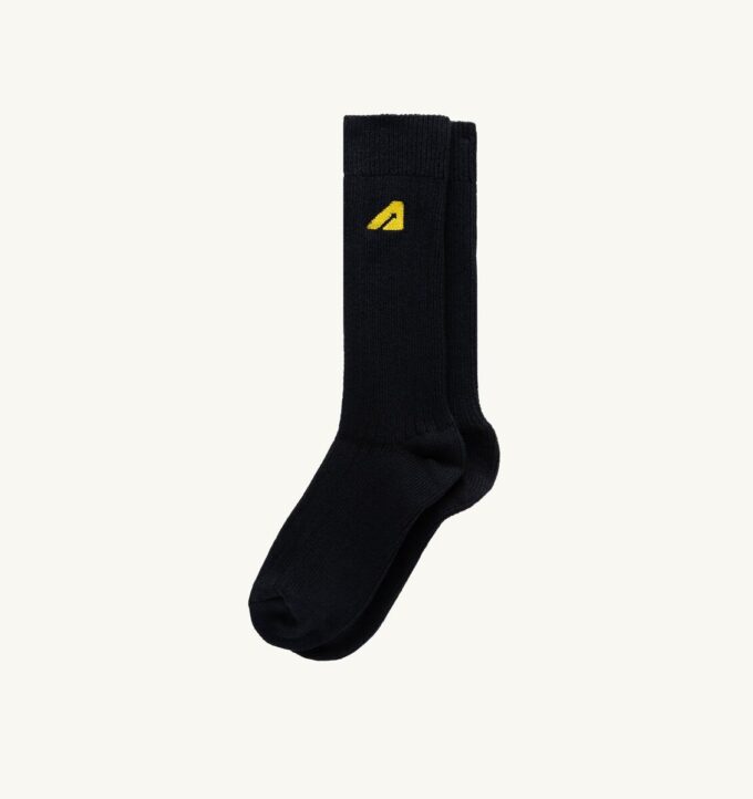 Unisex-Socken aus blauer Strickbaumwolle Unisex-Socken aus blauer Strickbaumwolle