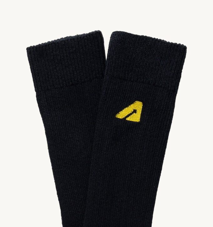 Unisex-Socken aus blauer Strickbaumwolle Unisex-Socken aus blauer Strickbaumwolle