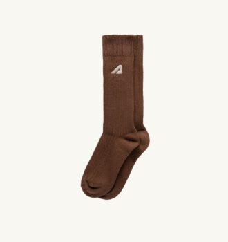 Unisex-Socken aus brauner Strickbaumwolle