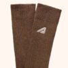 Unisex-Socken aus brauner Strickbaumwolle