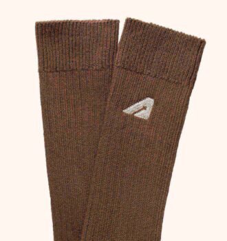 Unisex-Socken aus brauner Strickbaumwolle