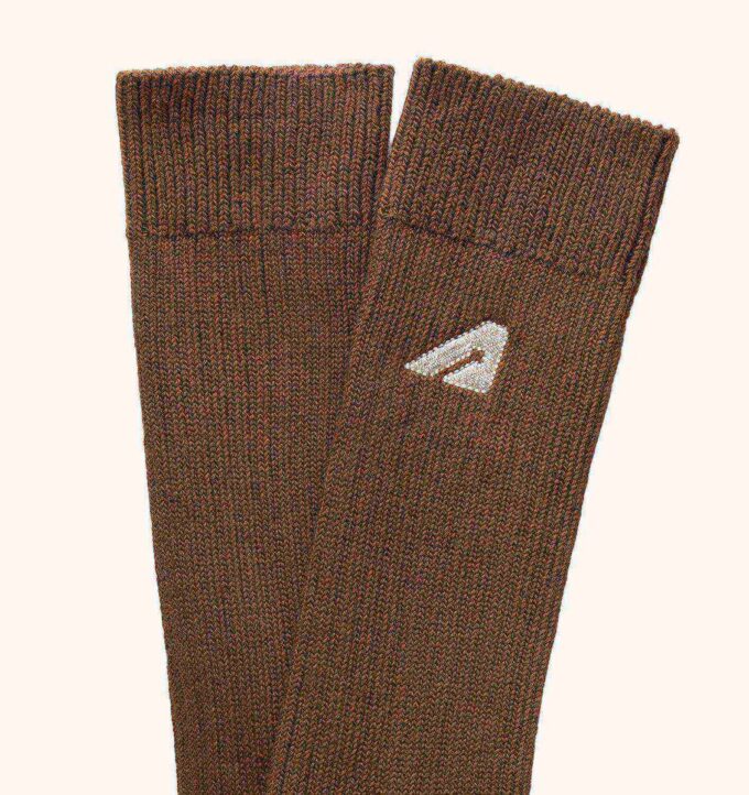 Unisex-Socken aus brauner Strickbaumwolle