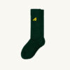 Unisex-Socken aus grüner Strickbaumwolle