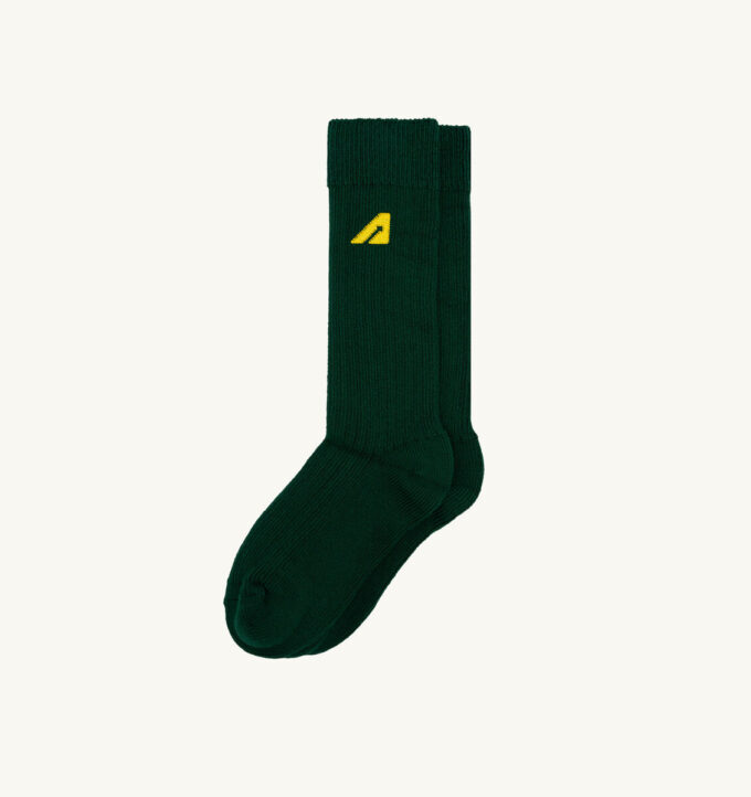 Unisex-Socken aus grüner Strickbaumwolle