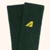 Unisex-Socken aus grüner Strickbaumwolle