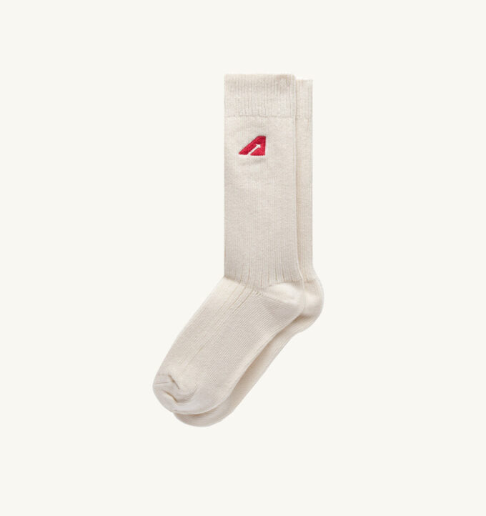 Unisex-Socken aus weißer Strickbaumwolle