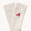 Unisex-Socken aus weißer Strickbaumwolle