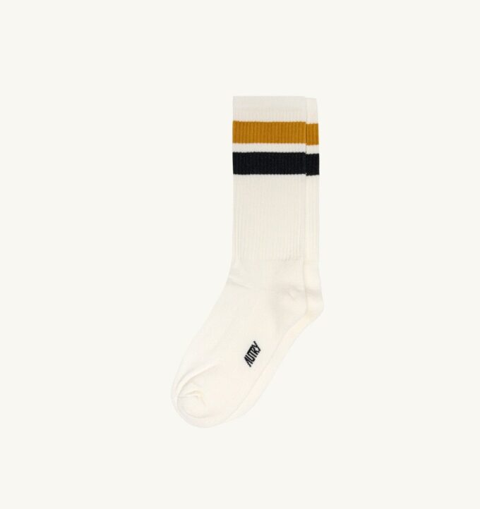 Unisex-Socken mit gestreiftem Jacquard-Logo