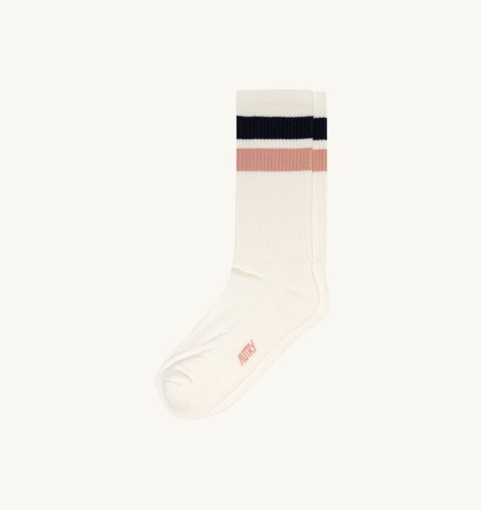 Unisex-Socken mit gestreiftem Jacquard-Logo