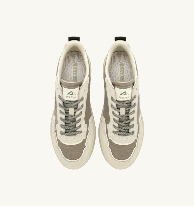 WILDPACE LOW SNEAKER IN ELMOND UND WEISS CORDURA UND WILDLEDER WILDPACE LOW SNEAKER IN ELMOND UND WEISS CORDURA UND WILDLEDER