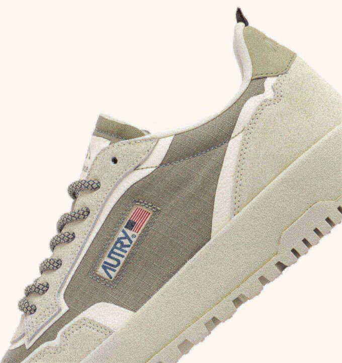 WILDPACE LOW SNEAKER IN ELMOND UND WEISS CORDURA UND WILDLEDER WILDPACE LOW SNEAKER IN ELMOND UND WEISS CORDURA UND WILDLEDER