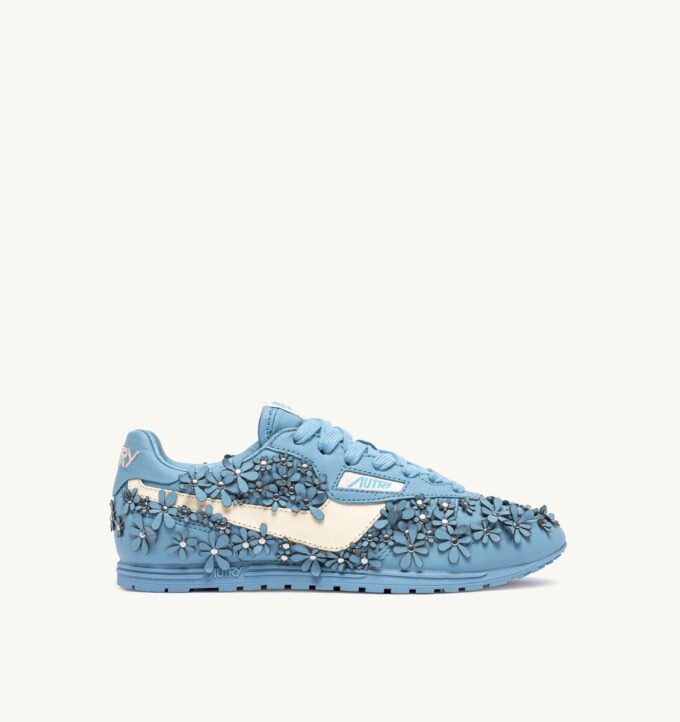 WINDSPIN FLOWERS SNEAKER IN VERGISSME-NOT-LEDER