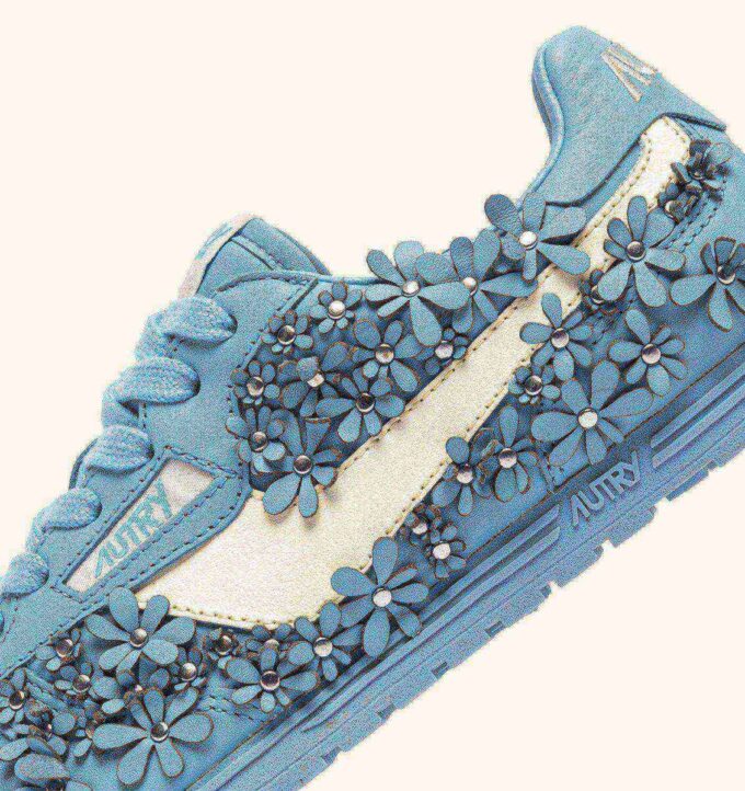 WINDSPIN FLOWERS SNEAKER IN VERGISSME-NOT-LEDER