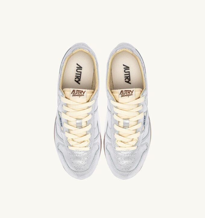 WINDSPIN SNEAKER AUS SILBERFARBENEM LAMINIERTEM LEDER WINDSPIN SNEAKER AUS SILBERFARBENEM LAMINIERTEM LEDER