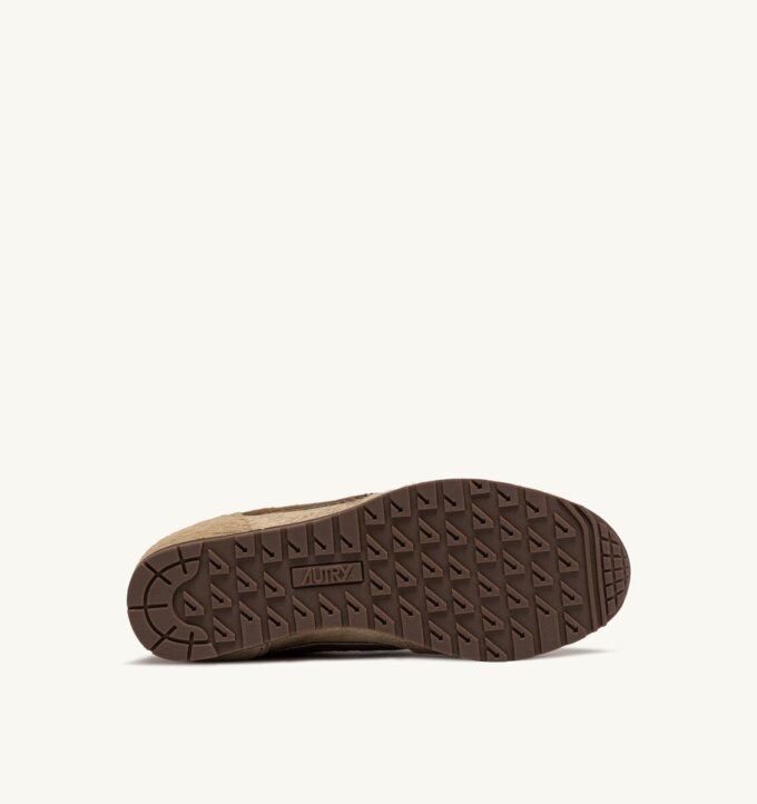 WINDSPIN SNEAKER IN BEIGE UND BRAUN MIT PONYHAAR-EFFEKT