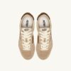 WINDSPIN SNEAKER IN BEIGE UND BRAUN MIT PONYHAAR-EFFEKT