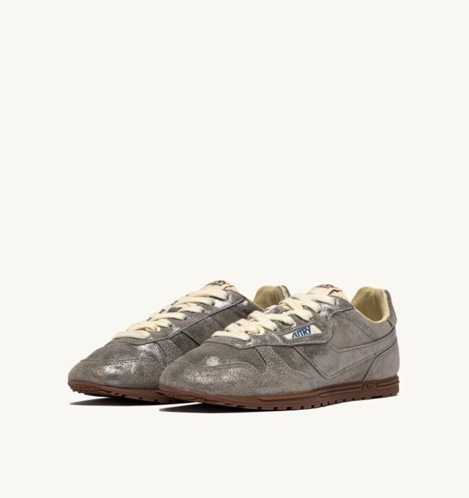 WINDSPIN SNEAKER IN GLITZER-SILBER-WILDLEDER WINDSPIN SNEAKER IN GLITZER-SILBER-WILDLEDER