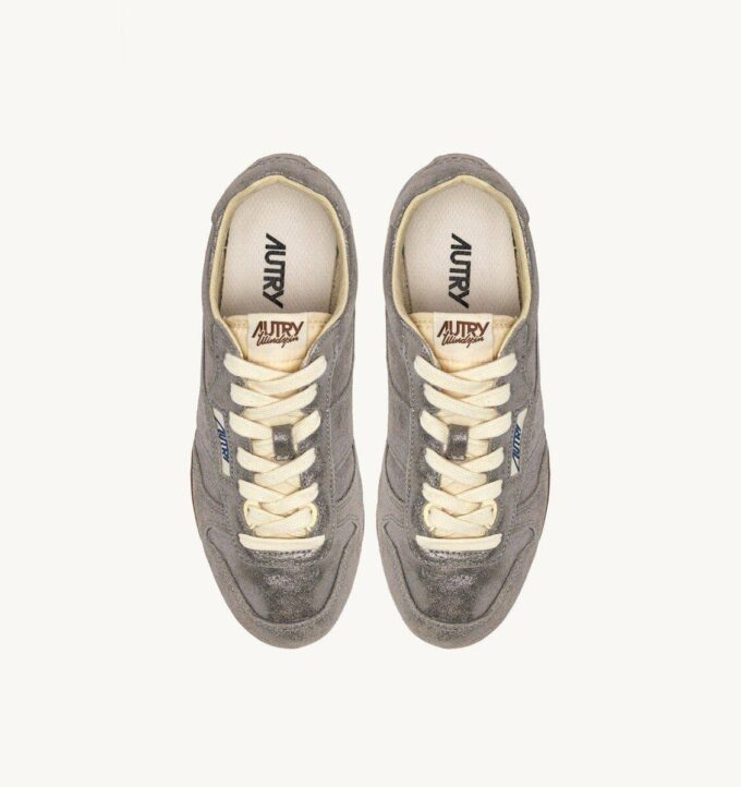 WINDSPIN SNEAKER IN GLITZER-SILBER-WILDLEDER WINDSPIN SNEAKER IN GLITZER-SILBER-WILDLEDER