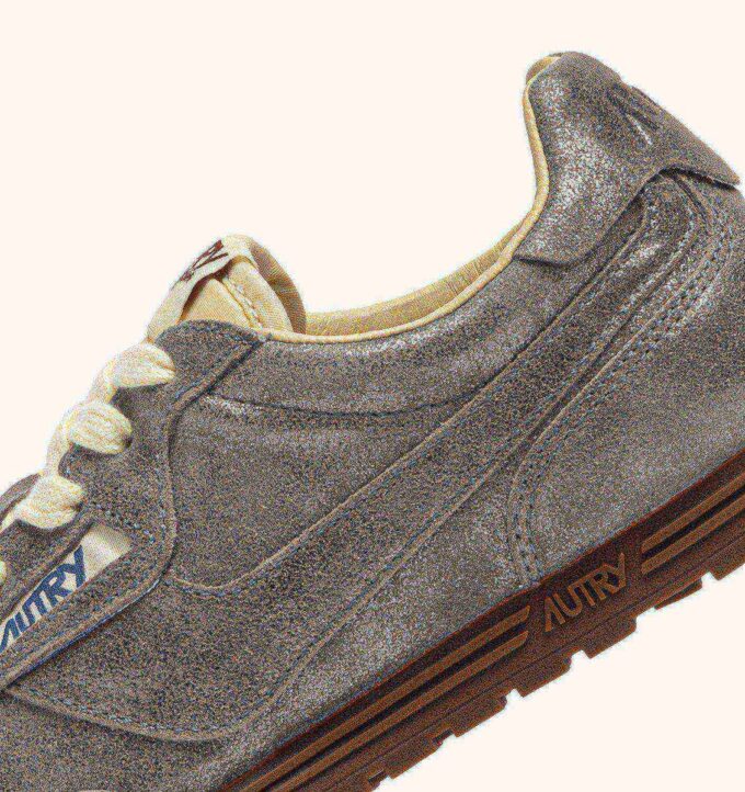 WINDSPIN SNEAKER IN GLITZER-SILBER-WILDLEDER WINDSPIN SNEAKER IN GLITZER-SILBER-WILDLEDER