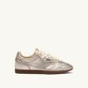 WINDSPIN-SNEAKERS AUS PLATIN-LAMINIERTEM LEDER