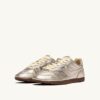 WINDSPIN-SNEAKERS AUS PLATIN-LAMINIERTEM LEDER